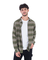 The Hurley Mens Portland Organic Flannel Shirt in Malverde