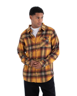 The Hurley Mens Heavy Weight Flannel Shirt in Yellow