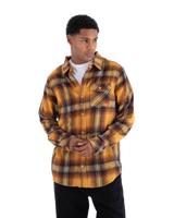The Hurley Mens Heavy Weight Flannel Shirt in Yellow