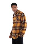 The Hurley Mens Heavy Weight Flannel Shirt in Yellow