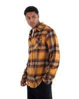 The Hurley Mens Heavy Weight Flannel Shirt in Yellow