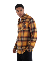 The Hurley Mens Heavy Weight Flannel Shirt in Yellow