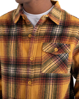 The Hurley Mens Heavy Weight Flannel Shirt in Yellow
