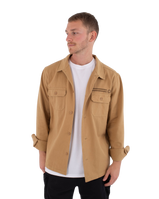 The Hurley Mens Woven Long Sleeve Overshirt in Khaki
