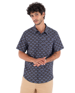 The Hurley Mens Printing Press Arbore Shirt in Destroyer