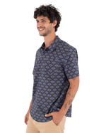The Hurley Mens Printing Press Arbore Shirt in Destroyer