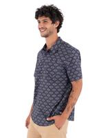 The Hurley Mens Printing Press Arbore Shirt in Destroyer