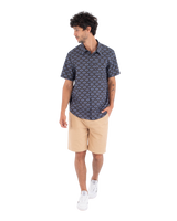 The Hurley Mens Printing Press Arbore Shirt in Destroyer