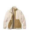 Clover Sherpa Fleece Jacket in Vintage White