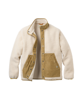 Clover Sherpa Fleece Jacket in Vintage White