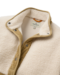 Clover Sherpa Fleece Jacket in Vintage White