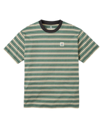 The Passenger Mens Retro T-Shirt in Deep Ocean Multi Stripe