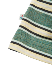 The Passenger Mens Retro T-Shirt in Deep Ocean Multi Stripe