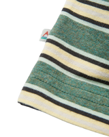 The Passenger Mens Retro T-Shirt in Deep Ocean Multi Stripe