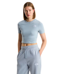 Essential Cropped Slim T-Shirt in Frost Grey
