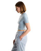 Essential Cropped Slim T-Shirt in Frost Grey