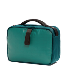 Base Camp Voyager Wash Bag in Pacific Teal, Dark Chestnut & Stone Slab