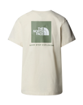 The The North Face Womens Redbox Relaxed T-Shirt in White Dune & Slate Moss