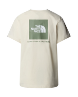 The The North Face Womens Redbox Relaxed T-Shirt in White Dune & Slate Moss