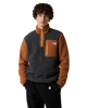 Yumiori 1/4 Zip Fleece Jacket in Asphalt Grey & Burnt Umber