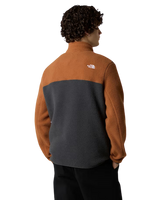Yumiori 1/4 Zip Fleece Jacket in Asphalt Grey & Burnt Umber