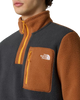 Yumiori 1/4 Zip Fleece Jacket in Asphalt Grey & Burnt Umber