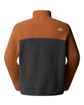 The The North Face Mens Yumiori 1/4 Zip Fleece Jacket in Asphalt Grey & Burnt Umber