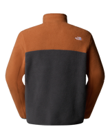 The The North Face Mens Yumiori 1/4 Zip Fleece Jacket in Asphalt Grey & Burnt Umber