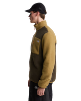 Yumiori 1/4 Zip Fleece Jacket in New Taupe Green