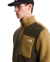 Yumiori 1/4 Zip Fleece Jacket in New Taupe Green