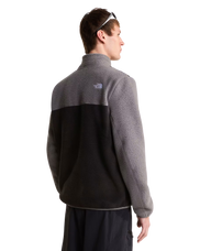 The The North Face Mens Yumiori 1/4 Zip Fleece Jacket in Black & Smoked Pearl
