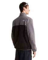 The The North Face Mens Yumiori 1/4 Zip Fleece Jacket in Black & Smoked Pearl