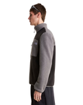 The The North Face Mens Yumiori 1/4 Zip Fleece Jacket in Black & Smoked Pearl