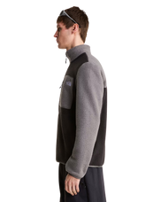 The The North Face Mens Yumiori 1/4 Zip Fleece Jacket in Black & Smoked Pearl