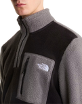 The The North Face Mens Yumiori 1/4 Zip Fleece Jacket in Black & Smoked Pearl