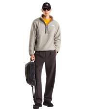 Fleeski 1/4 Zip Pullover Fleece Jacket in Stone