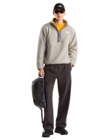 Fleeski 1/4 Zip Pullover Fleece Jacket in Stone