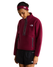 Fleeski 1/4 Zip Pullover Fleece Jacket in Burgundy Crush