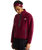 Fleeski 1/4 Zip Pullover Fleece Jacket in Burgundy Crush