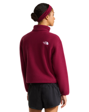 Fleeski 1/4 Zip Pullover Fleece Jacket in Burgundy Crush