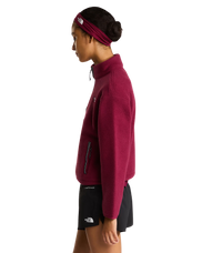 Fleeski 1/4 Zip Pullover Fleece Jacket in Burgundy Crush