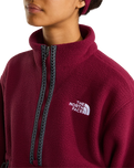 Fleeski 1/4 Zip Pullover Fleece Jacket in Burgundy Crush