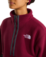 Fleeski 1/4 Zip Pullover Fleece Jacket in Burgundy Crush
