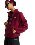Fleeski 1/4 Zip Pullover Fleece Jacket in Burgundy Crush