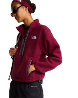 Fleeski 1/4 Zip Pullover Fleece Jacket in Burgundy Crush