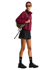 Fleeski 1/4 Zip Pullover Fleece Jacket in Burgundy Crush
