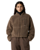 Extreme Pile Full Zip Fleece Jacket in Mocha Brown