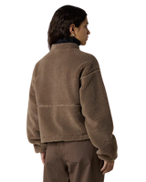 Extreme Pile Full Zip Fleece Jacket in Mocha Brown