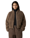Extreme Pile Full Zip Fleece Jacket in Mocha Brown