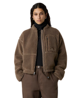 Extreme Pile Full Zip Fleece Jacket in Mocha Brown